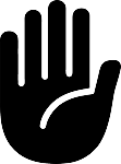  Open hand  Precision Cut Decal